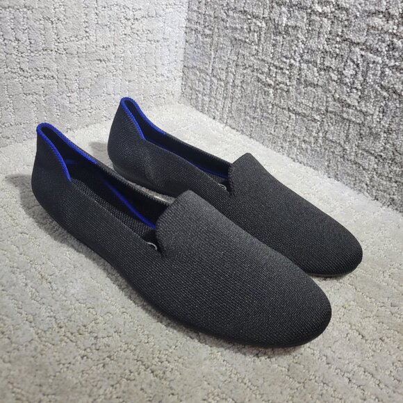 Rothy's The Loafer Black Solid Round Toe Slip On Flat Shoes Womens Size 9.5 - Picture 12 of 13